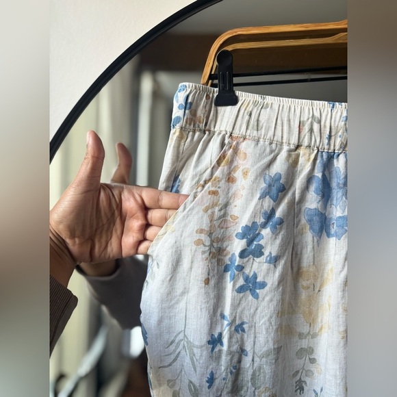 CHARLIE B | linen floral drawstring pants | size xl - Picture 4 of 4